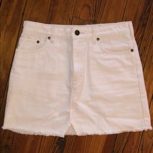 Free People White Denim Skirt